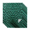 thumbnail image 1 of Green Leopard Print Cloth Napkins, Farmhouse Abstract Animal Patterned Washable and Reusable Dinner Napkins Set of 6, Table Napkin for Kitchen Party Birthday Wedding Hotel Housewarming 20"x20", 1 of 8
