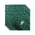 thumbnail image 1 of Green Leopard Print Cloth Napkins Set of 6 Reusable Dinner Napkins, Farmhouse Abstract Animal Patterned Cocktail Napkin Washable Table Napkins for Wedding/Holiday Party/Baby Shower 20"x20", 1 of 7