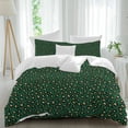 thumbnail image 1 of Green Leopard Print Queen Size Comforter Set, Luxury Animal Fur Pattern Retro Bedding for All Seasons, 4 Pcs Bed Set, 1Quiltcover (90"x92") ,1Sheet(94"x116"), 2Pillowcases (30"x20"), 1 of 9
