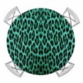 thumbnail image 1 of Green Leopard Print Round Tablecloth for 45-54 Inch Tables,Fitted Table Cover with Elastic Edge,Farmhouse Abstract Animal Patterned Waterproof Outdoor Table Cloth Protector for Patio Garden Dinner, 1 of 9