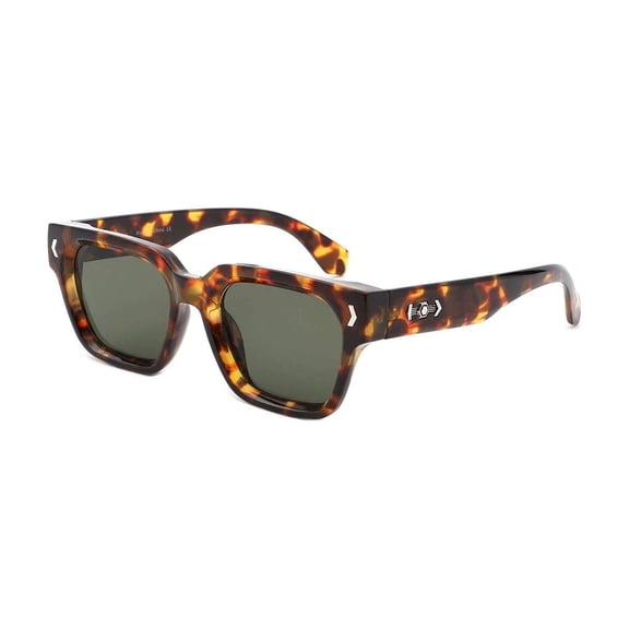 Green Leopard Sunglasses - Unique Pattern UV Protection Urban Fashion & Casual Date Outing Shades
