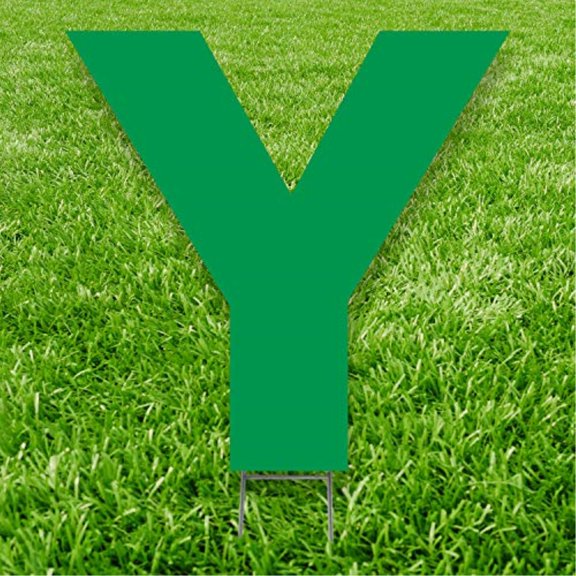 Green Letter Y 20 inches tall
