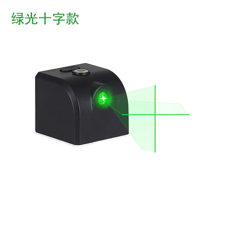 Green Light Compact Mini Portable Laser Pointer, USB Direct Charge Lithium Battery, Small Cross-line Laser Level.,black