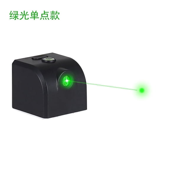 Green Light Compact Mini Portable Laser Pointer, USB Direct Charge Lithium Battery, Small Cross-line Laser Level.,black
