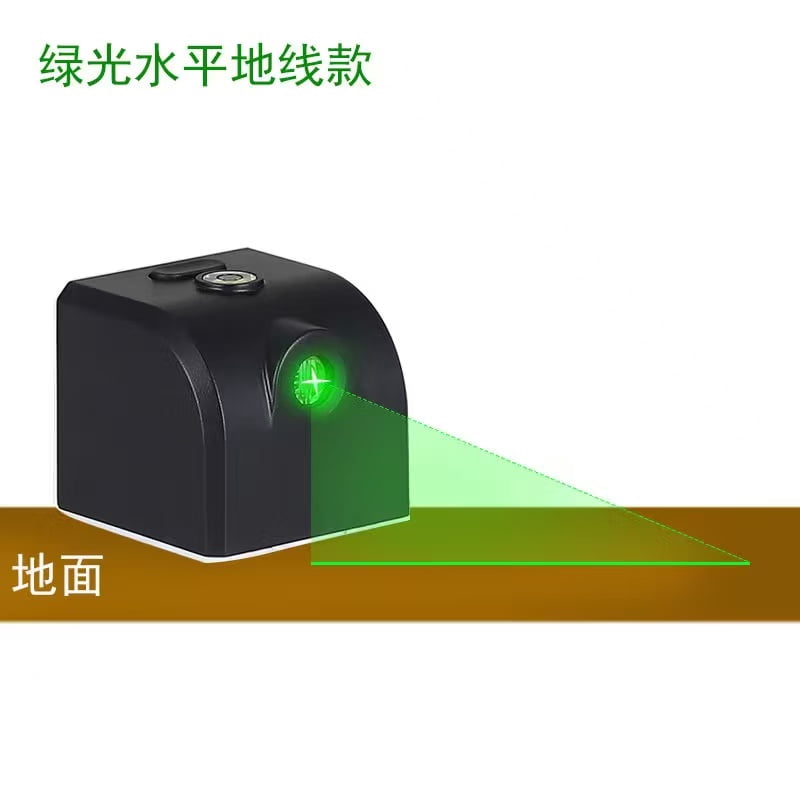Green Light Compact Mini Portable Laser Pointer, USB Direct Charge Lithium Battery, Small Cross-line Laser Level.,black