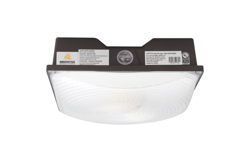 Green Light Depot LED Canopy Light - 60W - Outdoor Parking Garage Light - PGD - Brown - (UL+DLC 5.1)
