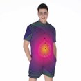 thumbnail image 1 of Green Light Edm Geometric Short Sleeve Men'S Rompers Casual Summer Jumpsuits Outfit, 1 of 4