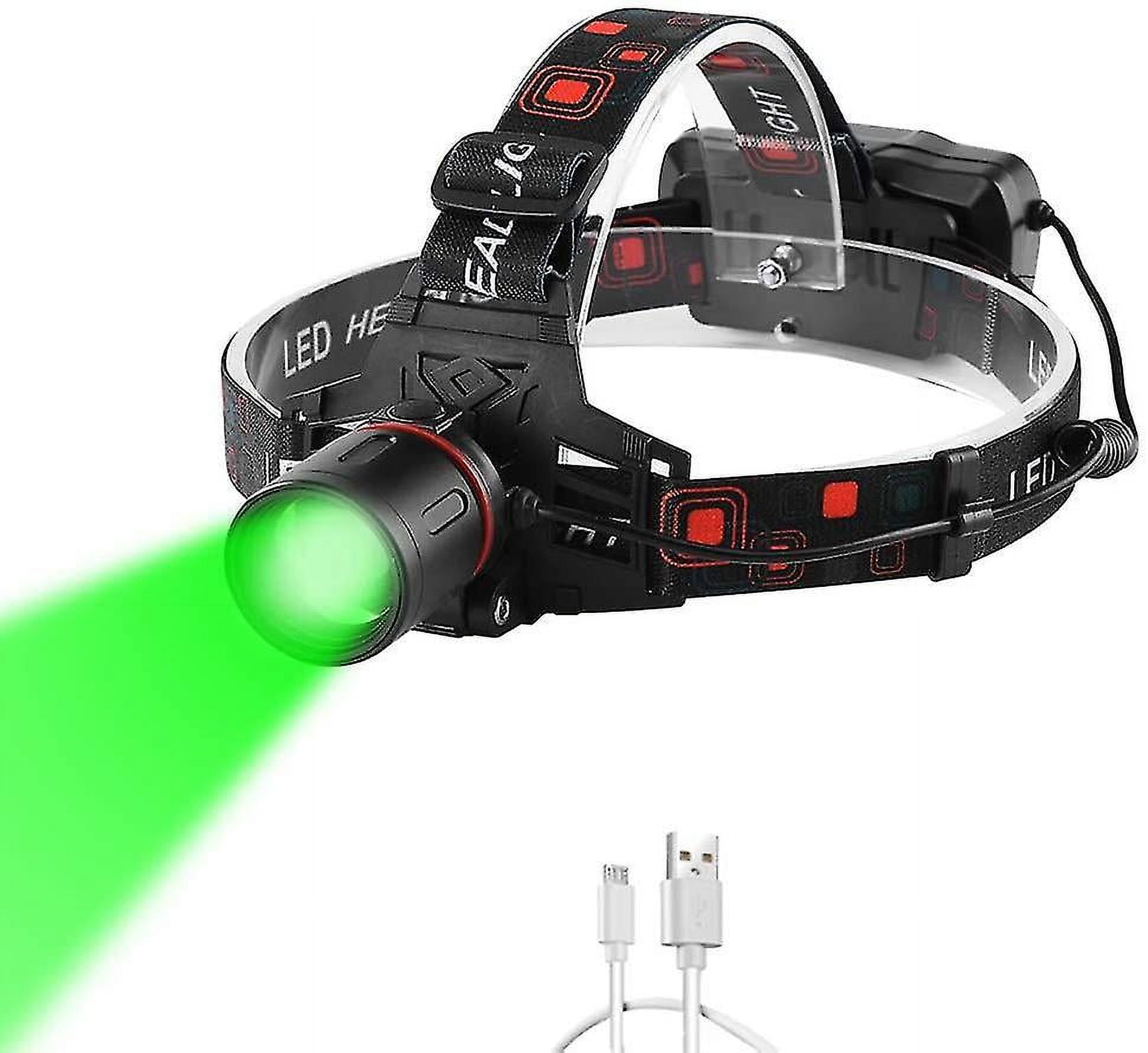 Green Light Head Torch For Night Vision, Ultra Bright Green Headlamp