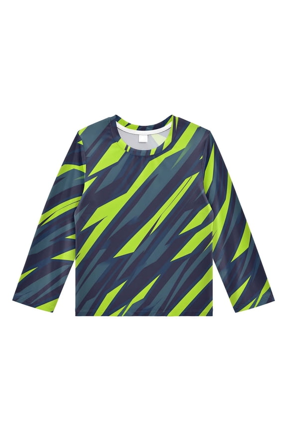 Green Lightning Boys' Rash Guard Shirts UPF 50 Plus Sun Protection Short Sleeve Swim Tees 4T