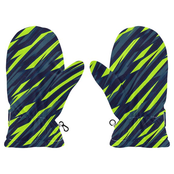 Green Lightning Cold Weather Mittens Cozy Gloves with Adjustable Fit Perfect for Outdoor Fun