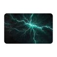 thumbnail image 1 of Green Lightning Flash Front Door Mat, Indoor Mats for Bedroom Bathroom Kitchen, Floor Mat Non-Slip, Soft Carpet Floor Cover Machine Washable Entryway Mat - 20x31.5in, 1 of 5