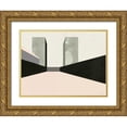 thumbnail image 1 of Green Lili 24x19 Gold Ornate Wood Framed with Double Matting Museum Art Print Titled - Graphic New York III, 1 of 4