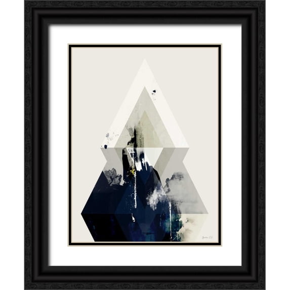 Green Lili 25x32 Black Ornate Wood Framed with Double Matting Museum Art Print Titled - Beneath the Surface III