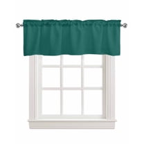 Green Linen Curtain Valance for Bedroom/Bathroom/Kitchen/Living/Dining Room Window,Luxurious Solid Pure Modern Minimalist Abstract Art Pocket Topper Drapes Decorative Cafe Drapery Panel 60"x18"