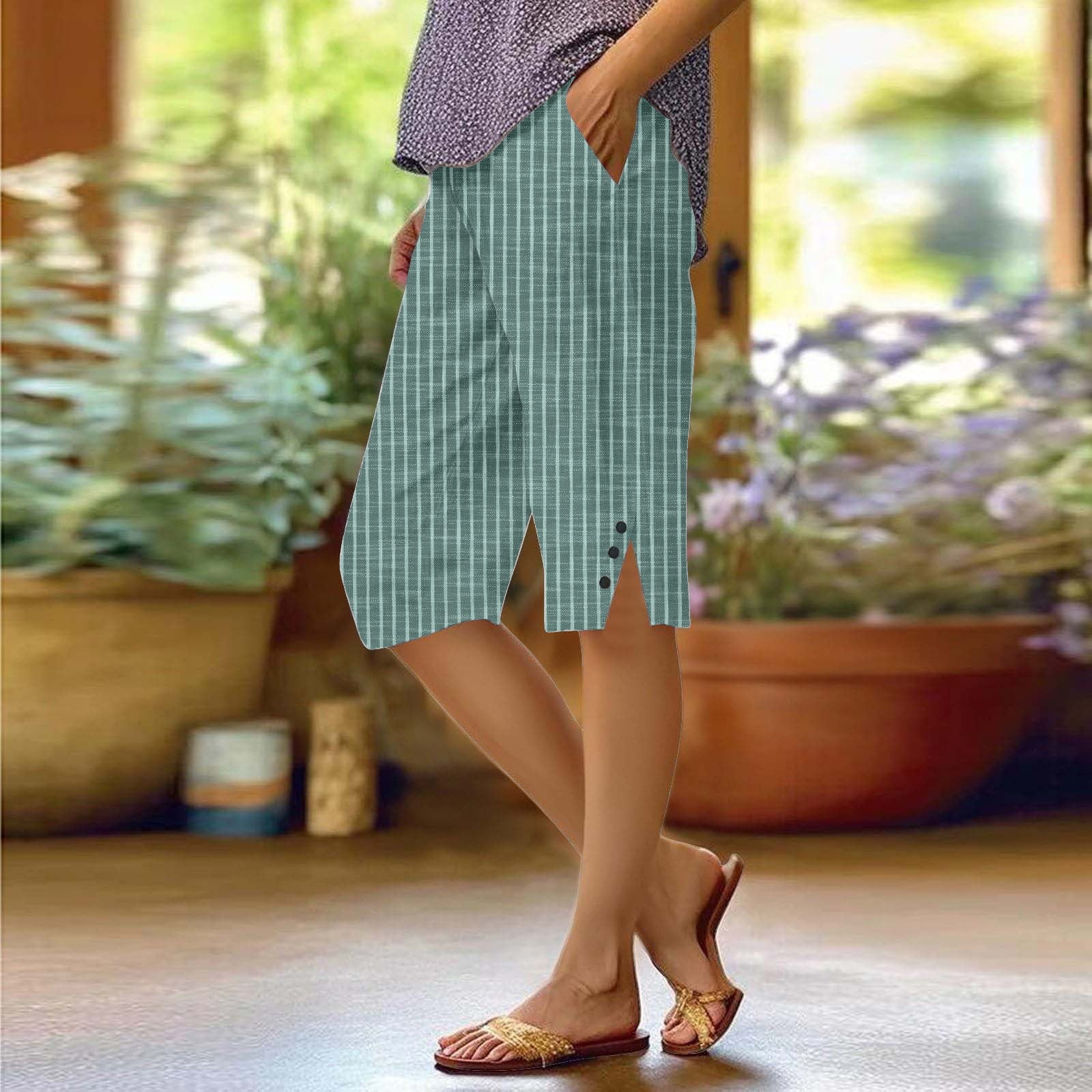 Loose Linen shorts - Yarndyed - Light feather gray
