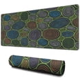 thumbnail image 1 of Green Lines Circle&nbsp;mousepad Gamingwaterproofnon Slip&nbsp;Line Series for Office Home Work GamingmousepadsRubber Base Mousepad with Stitched Edges 31.5x11.8inches, 1 of 7