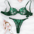 thumbnail image 1 of Green Lingerie Set Silk Embroidery, 1 of 5