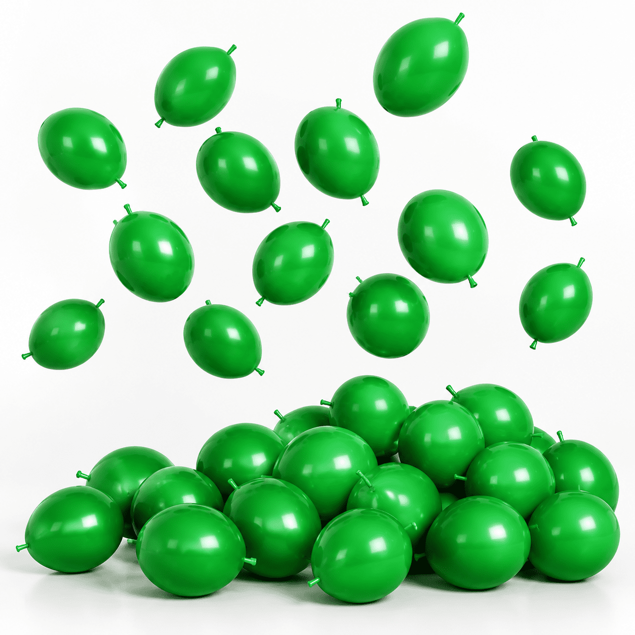 Green Link Balloons 120 Count 6 Inch Latex Balloons with Tails for ...