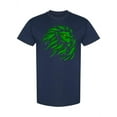 thumbnail image 1 of Green Lion Head Design T-Shirt Men -Image by Shutterstock, Male XX-Large, 1 of 2