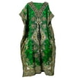 thumbnail image 1 of Green Long-Kaftan-dress-Hippy-Boho-Maxi-One-Women-india-caftan-Tunic--Dress-Night-Gown, 1 of 3