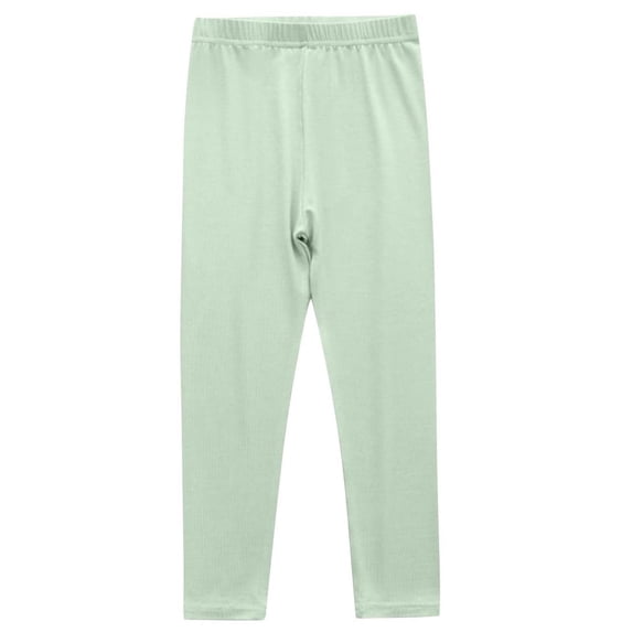 Green Loose Fit for Kids Girl Boy Fall Winter Brunch Thin Thermal Straight Leg Elastic Waist Plain Long Leg Pants Leggings Stockings Kid 2026 Clothes 9 Years