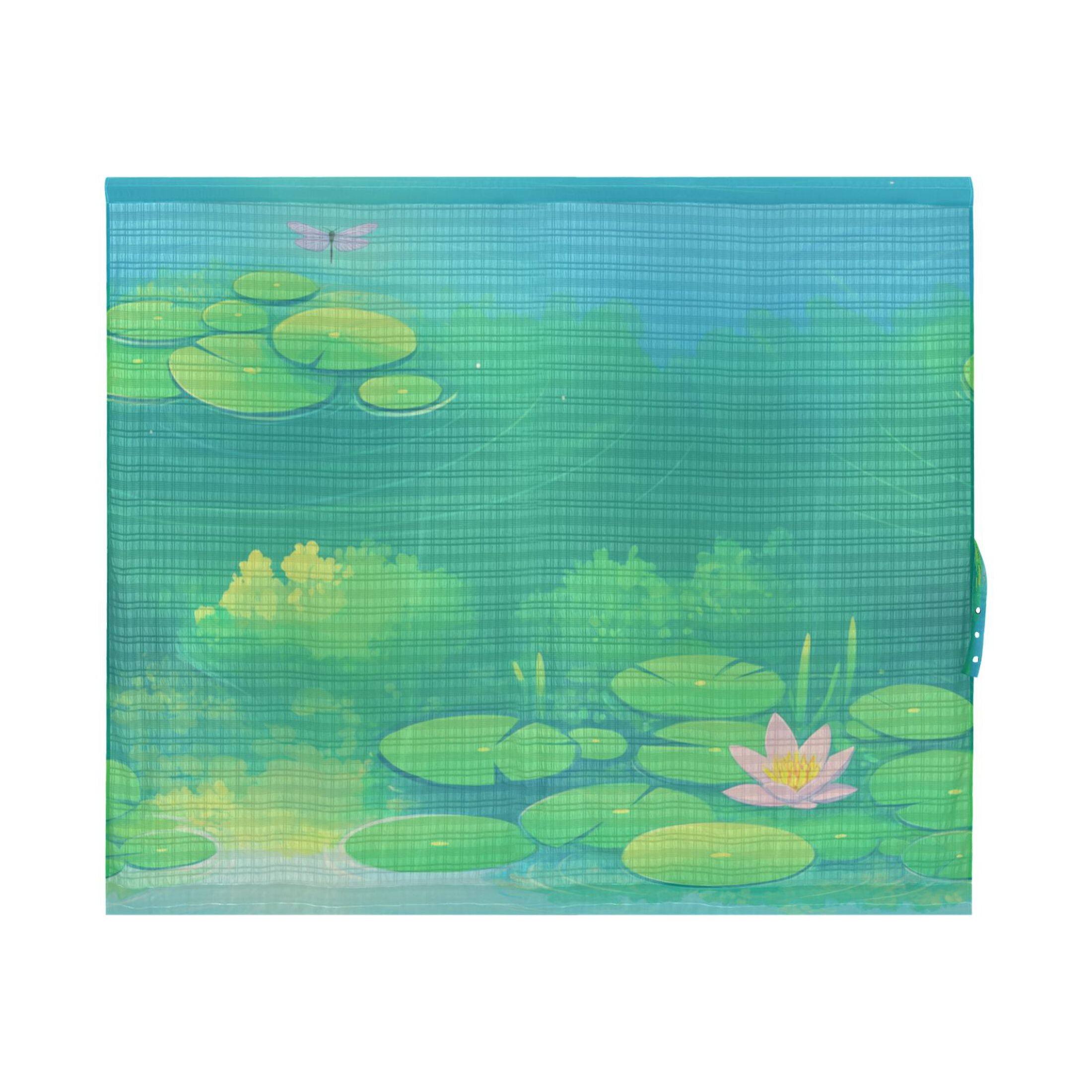 Green lotus door panels 25x72in breathable mesh privacy uv blocking