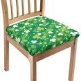 thumbnail image 1 of Green Lucky Grass Dining Chair Square Cushion Cover Set Stretch Chair Seat Decorative Cover Anti-Scratch Soft Chair Seat Slipcover Daily Decor for Home Chairs, 1 of 5
