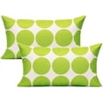 thumbnail image 1 of Green Lumbar Rectangle Throw Pillow Covers Cases 12 x 20 Set of 2 Decorative Oblong Cushion Home Decor Outdoor Accent Square for Patio Couch Sofa,Lime Green Olive Geometric, 1 of 1
