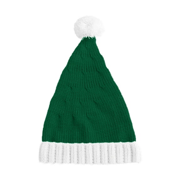 Green M Green Adult Winter Christmas Hat Bunny Warm Woolen Knitted Cap For Women Men Parent Child Fashion Knit Beanie