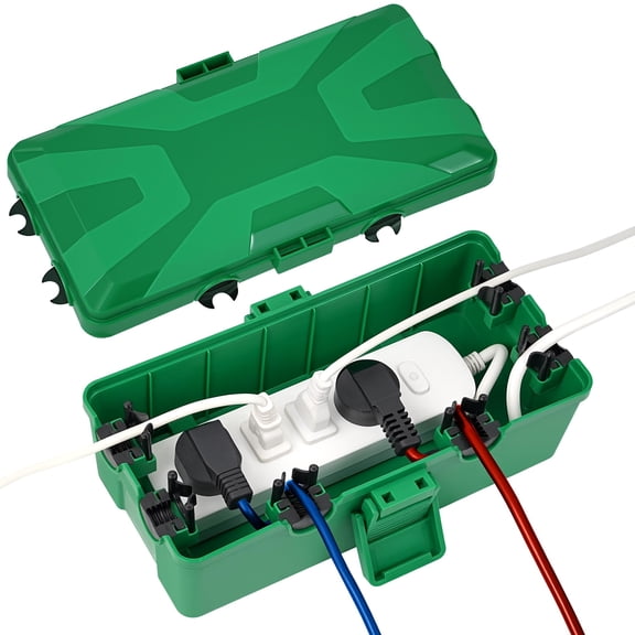 Green M Outdoor Electrical Box, 10.51 x 6.14 x 4.49 in