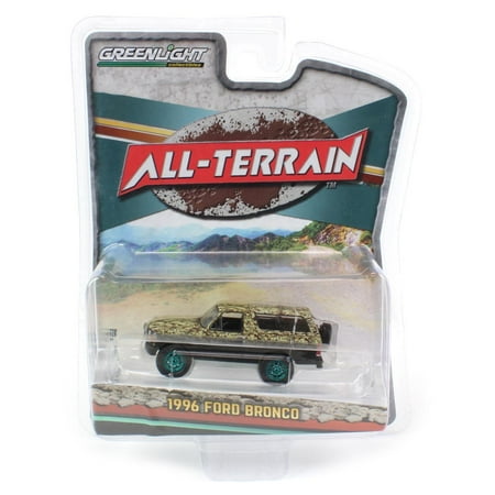 Green Machine ~ 1/64 1996 Ford Bronco Camo & Black, All-Terrain CHASE 35250-C