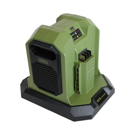 Green Machine 62V 8-Amp Dual Port Lithium-Ion Battery Charger, Compatible with All Green Machine 62V Batteries