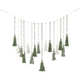 thumbnail image 1 of Green Macrame Garland 47.24" Polyester Boho Rustic Woven Tapestry Tassels Natural Wood Beads Wall Hanging Art Decoration with Hanger for Nursery Bedroom Living Room Decor Green, 1 of 9