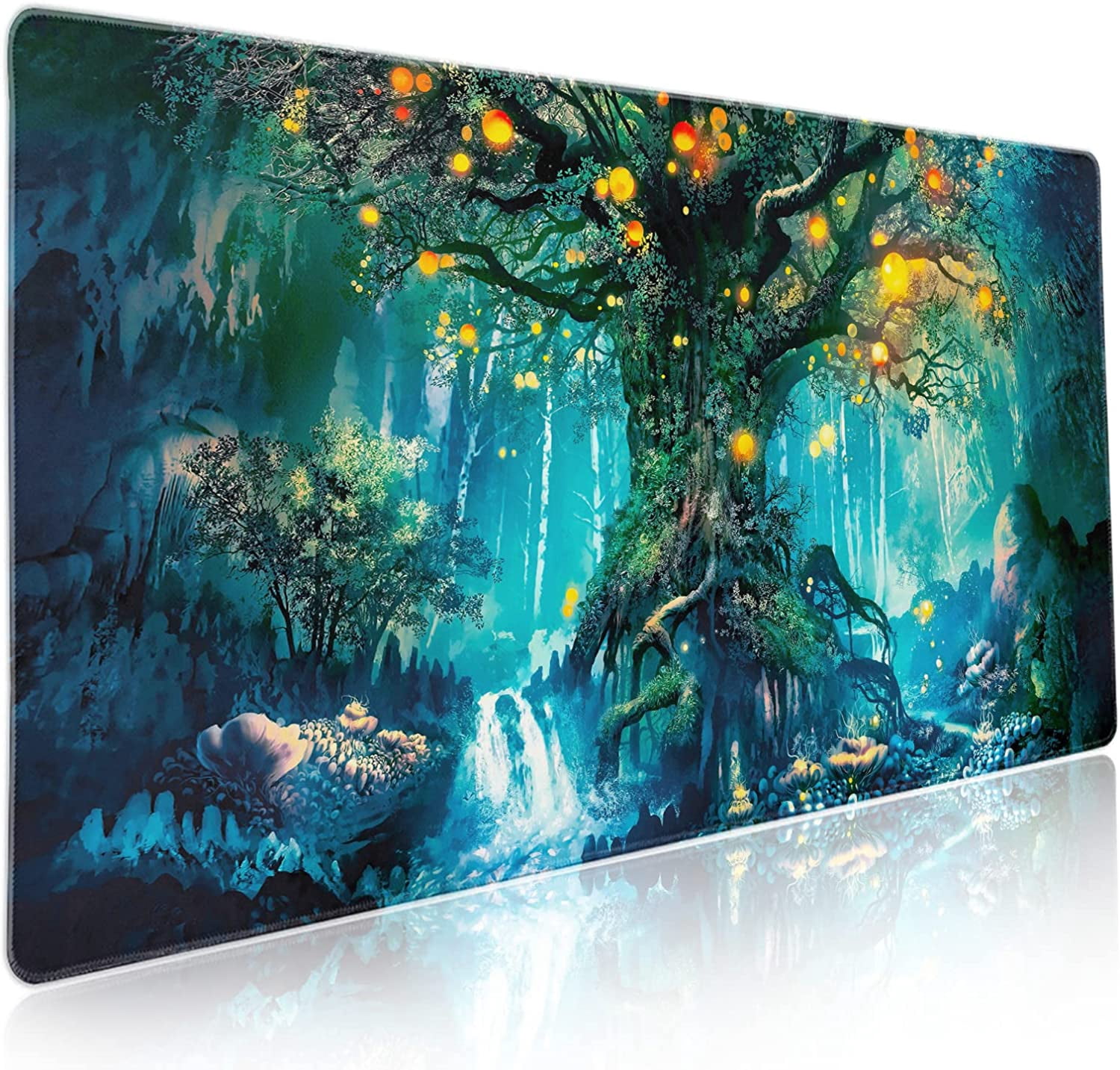 Green Magical Tree Life Gaming Mouse Pad XXL Fantasy Nature Forest ...