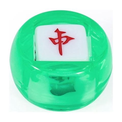 Green Mahjong Wind Direction Indicator Rotatable Wind Marker Dice Acrylic Wind Position Marker For Mahjong Game 4 5cm Portable