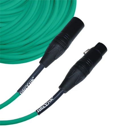 Green Male To Female XLR Microphone Cable - 125 Ft Long