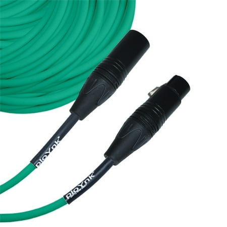 Green Male To Female XLR Microphone Cable - 150 Ft Long