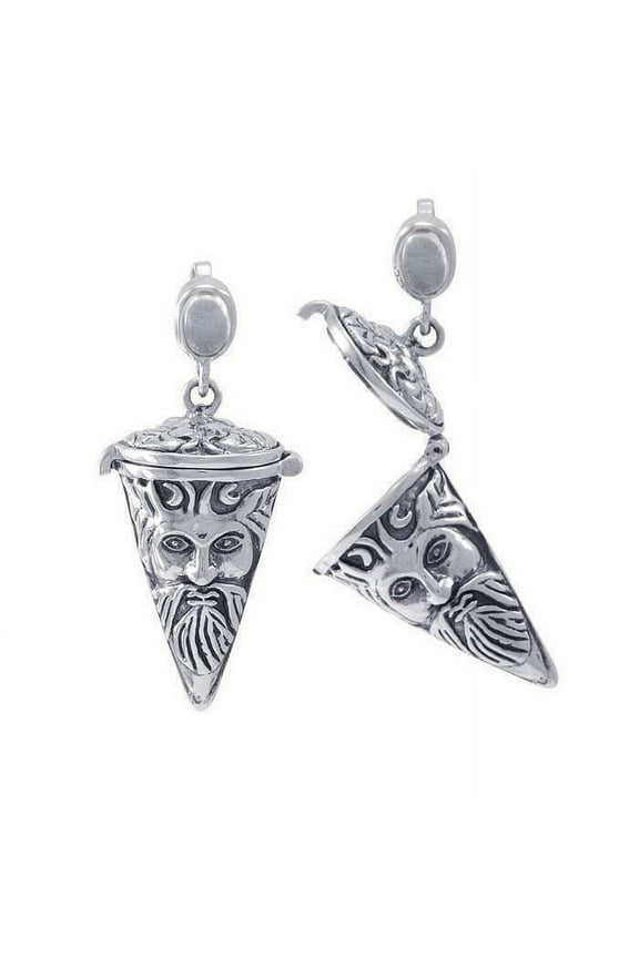 Green Man Pendulum Spell 925 Sterling Silver Pendant Pagan Wiccan Fine Jewelry
