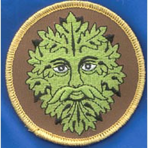 Green Man iron-on patch 3"