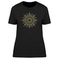 thumbnail image 1 of Green Mandala With Hearts T-Shirt Women -Image by Shutterstock, Female Large, 1 of 2