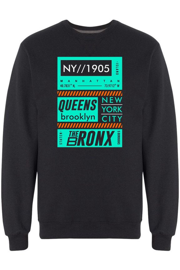 Green Manhattan Island Sweatshirt Men -Image by Shutterstock, Male Medium
