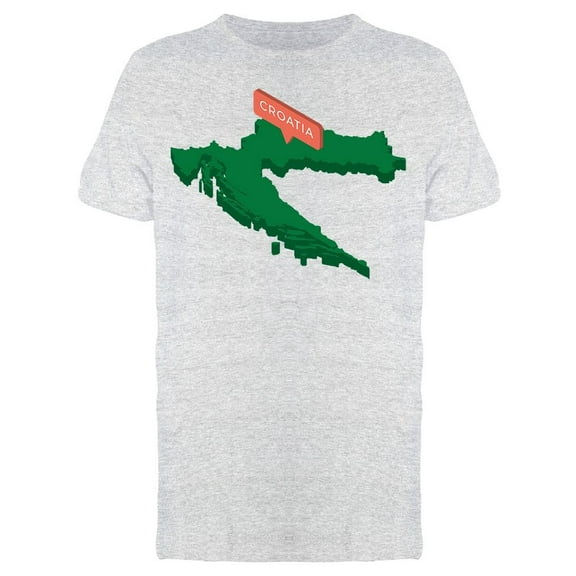 Green Map Croatia T-Shirt Men -Image by Shutterstock, Male Large