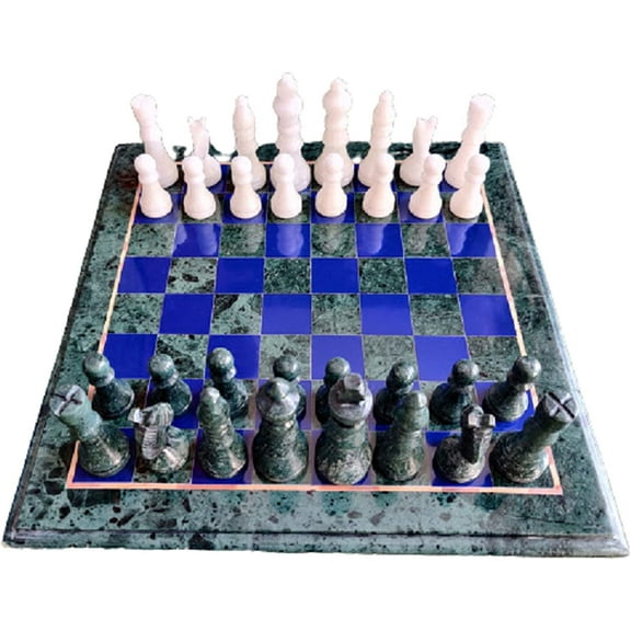 Green Marble Chess Mind Game Best Chrsitams Gift For Chess Lovers