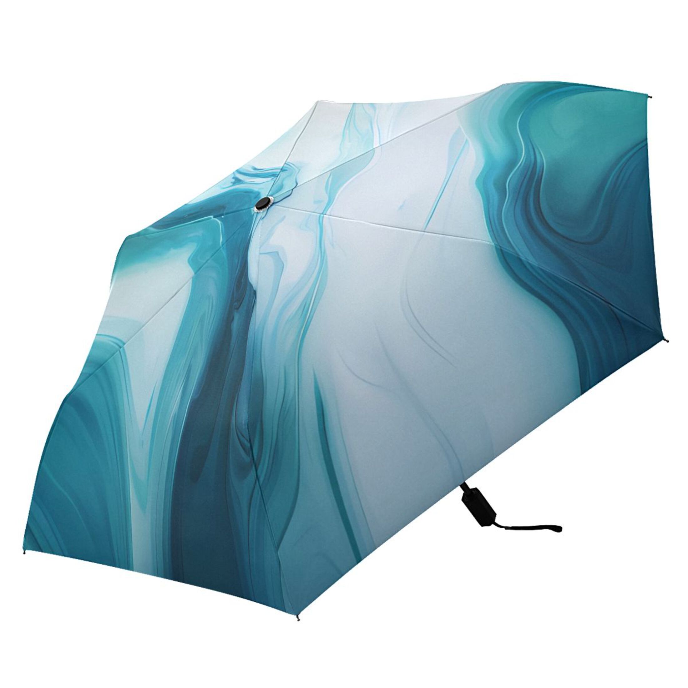 YINBAOGE Automatic Compact Travel Umbrella - Windproof 8-Rib, 106cm Canopy, UV Protection, One-Button Open/Close (Men & Women)