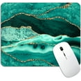 thumbnail image 1 of Green Marble Mouse Pad, Modern Waterproof Anti Slip Rubber Base Gaming Mousepad for Computer Laptop, Gold Agate Mouse Pad with Design for Women Working, 9.5x7.9 Inch, Green Agate, 1 of 6