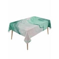 thumbnail image 1 of Green Marble Table Cloth, Waterproof Tablecloth for Rectangle Tables, Summer Ocean Wave Green Ombre Reusable Washable Fabric Table Cover for Restaurant Kitchen Dining Tables 60"x120", 1 of 9