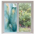 thumbnail image 1 of Green Marble Window Privacy Film Abstract Modern Art Green Gradient Waves Decorative Glass Window Film UV Blocking Static Cling Non-Adhesive Sticker Covering for Home Door 35.4x78.7 inches, 1 of 8