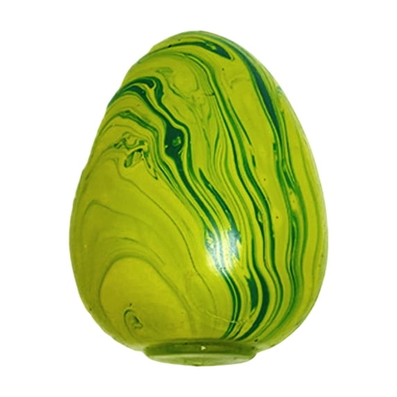 Green Marbled Egg Squishy Toy with Swirl Pattern, 1-Pack, for Easter Egg Hunts, Relaxation Squeeze Toy