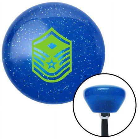 Green Master Sergeant First Sergeant Blue Retro Metal Flake Shift Knob with M16 x 1.5 Insert Brody