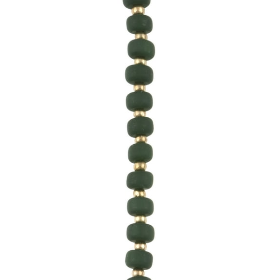 Green Matte Glass Rondelle Beads - 5.5mm by Bead Landing 5.5mm
